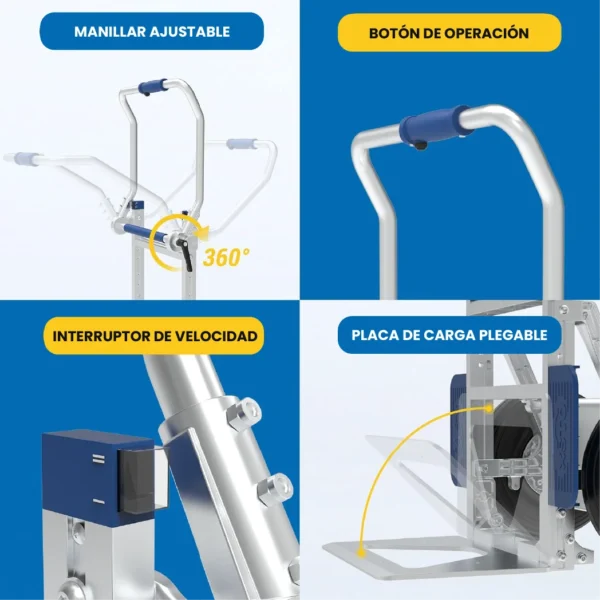 Carretilla sube escaleras de oruga CT150PA - Imagen 3