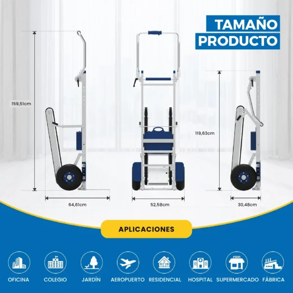 Carretilla sube escaleras de oruga CT150PA - Imagen 2